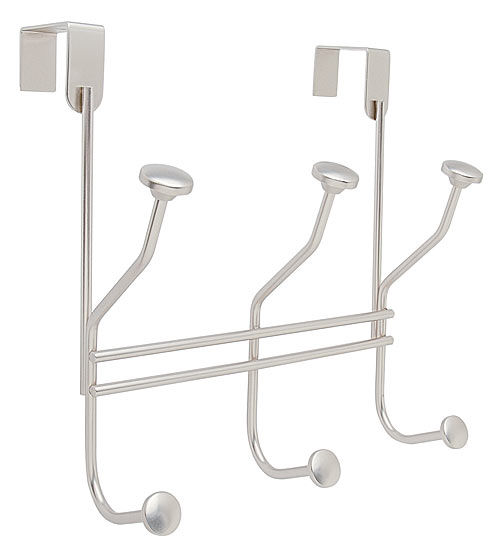 Decorative & Functional Hooks |  9-13/16″ (249mm) Triple Prong Over-the-Door Hook Decorative & Functional Hooks Bronze-Oil Rubbed/Nickel-Satin/White