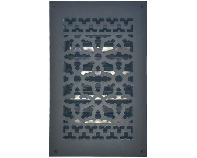 Decorative Grilles & Registers |  Cast Iron Air Register with Screws and Holes – 10x6in. (Black) Decorative Grilles & Registers Decorative Grilles & Registers