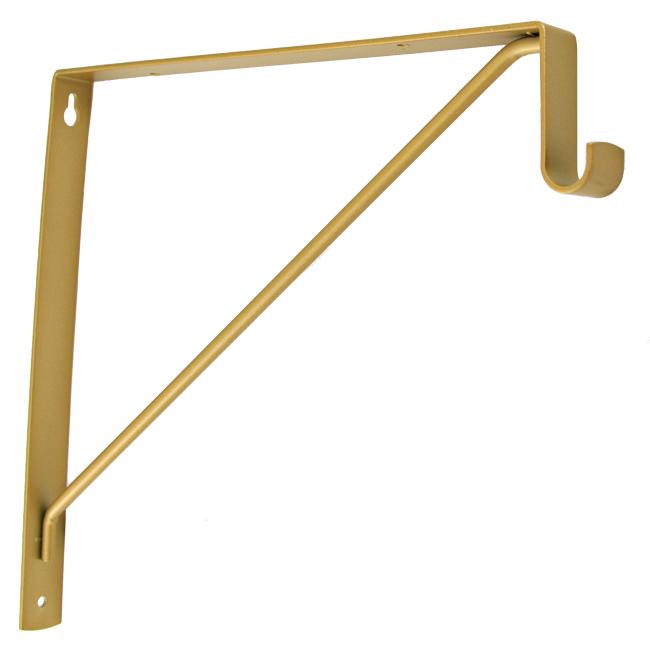 Closet Organizers & Accessories |  11″ (279mm) Shelf and Closet Rod Bracket – For Oval Rods – EACH (Satin Brass) Closet Organizers & Accessories Closet Organizers & Accessories