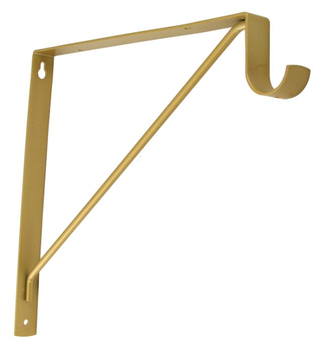 Closet Organizers & Accessories |  11″ (279mm) Shelf and Closet Rod Bracket – For Round Rods – EACH (Satin Brass) Closet Organizers & Accessories Closet Organizers & Accessories