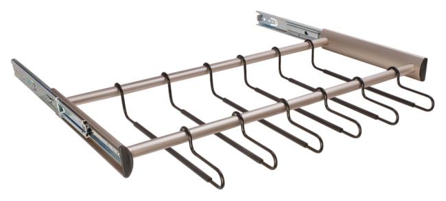 Closet Organizers & Accessories |  Synergy 30″ (762mm) Closet Pants Rack –  24 Hangers Closet Organizers & Accessories Chrome-Polished/Nickel-Satin