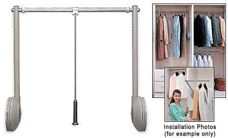 Closet Organizers & Accessories |  Tallman Double Closet Rod Lift Mechanism – (Gray) Closet Organizers & Accessories Closet Organizers & Accessories