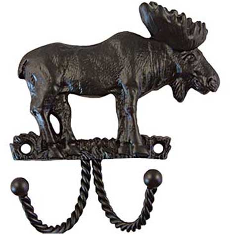 Decorative & Functional Hooks |  3-1/2″ (89mm) Moose Hook (Black) Decorative & Functional Hooks Decorative & Functional Hooks