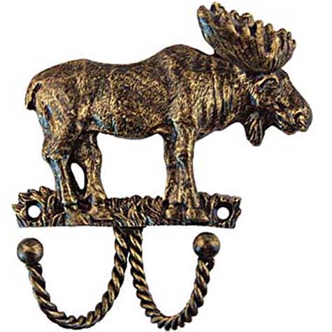 Decorative & Functional Hooks |  3-1/2″ (89mm) Moose Hook (Bronzed Black) Decorative & Functional Hooks Decorative & Functional Hooks