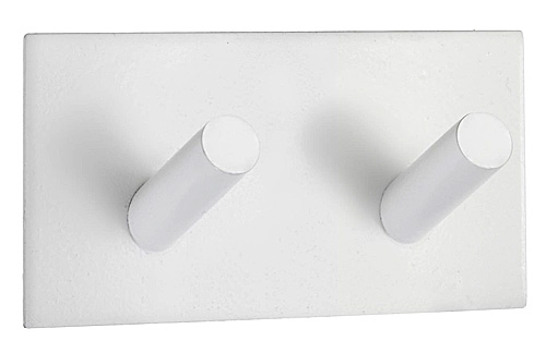 Decorative & Functional Hooks |  3-1/2″ (89mm) Self-Adhesive Double Hook (Matte White) Decorative & Functional Hooks Decorative & Functional Hooks