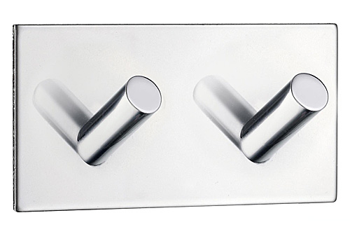 Decorative & Functional Hooks |  3-1/2″ (89mm) Self-Adhesive Double Hook (Polished Stainless Steel) Decorative & Functional Hooks Decorative & Functional Hooks