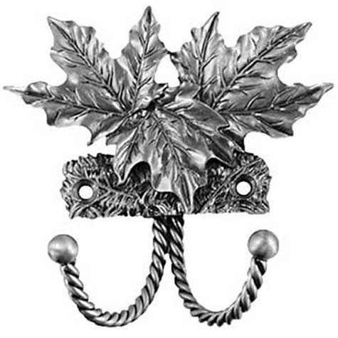 Decorative & Functional Hooks |  3-3/4″ (96mm) Maple Leaf Hook (Pewter) Decorative & Functional Hooks Decorative & Functional Hooks