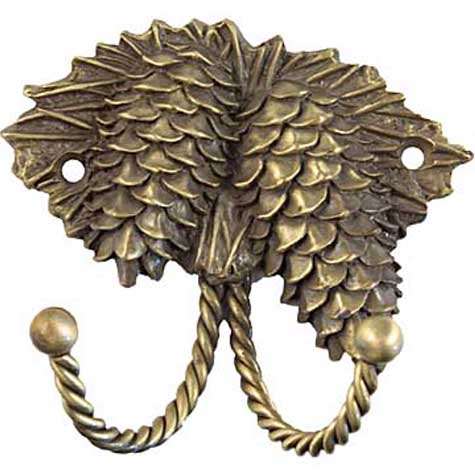 Decorative & Functional Hooks |  3″ (76mm) Pinecone Hook (Antique Brass) Decorative & Functional Hooks Decorative & Functional Hooks