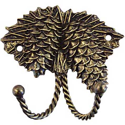 Decorative & Functional Hooks |  3″ (76mm) Pinecone Hook (Bronzed Black) Decorative & Functional Hooks Decorative & Functional Hooks