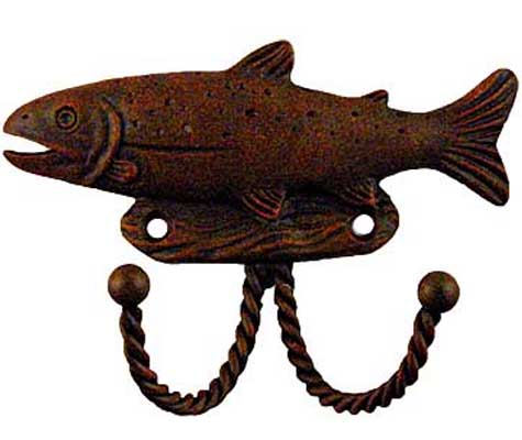 Decorative & Functional Hooks |  3″ (76mm) Trout Hook (Rust) Decorative & Functional Hooks Decorative & Functional Hooks