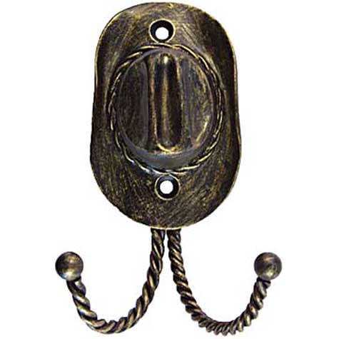 Decorative & Functional Hooks |  4″ (102mm) Cowboy Hat Hook (Bronzed Black) Decorative & Functional Hooks Decorative & Functional Hooks