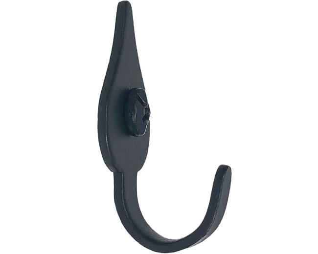 Decorative & Functional Hooks |  Forged 1-1/2″ (38mm) Small Heart Colonial Hook (Black) Decorative & Functional Hooks Decorative & Functional Hooks