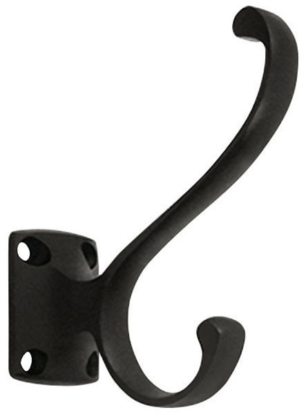 Decorative & Functional Hooks |  Solid Brass Heavy Duty Coat & Hat Hook Decorative & Functional Hooks Black-Matte/Brass-Antique/Brass-Polished/Brass-Polished - Lifetime/Bronze-Oil Rubbed/Chrome-Polished/Chrome-Satin/Nickel-Antique/Nickel-Polished/Nickel-Satin