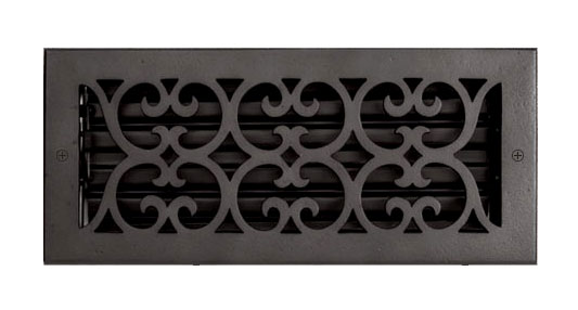 Decorative Grilles & Registers |  Cast Bronze Scroll Vent Wall Register – 10x4in. (Bronze Patina) Decorative Grilles & Registers Decorative Grilles & Registers