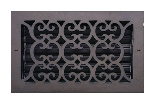 Decorative Grilles & Registers |  Cast Bronze Scroll Vent Wall Register – 10x6in. (Bronze Patina) Decorative Grilles & Registers Decorative Grilles & Registers