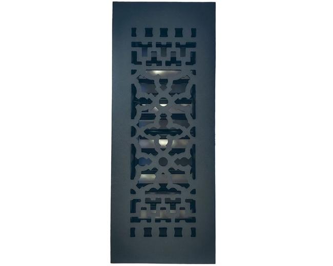 Decorative Grilles & Registers |  Cast Iron Air Register – 12x4in. (Black) Decorative Grilles & Registers Decorative Grilles & Registers