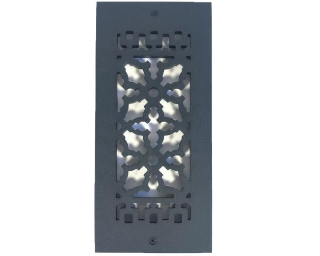 Decorative Grilles & Registers |  Cast Iron Grille with Screws and Holes – 10x4in. (Black) Decorative Grilles & Registers Decorative Grilles & Registers