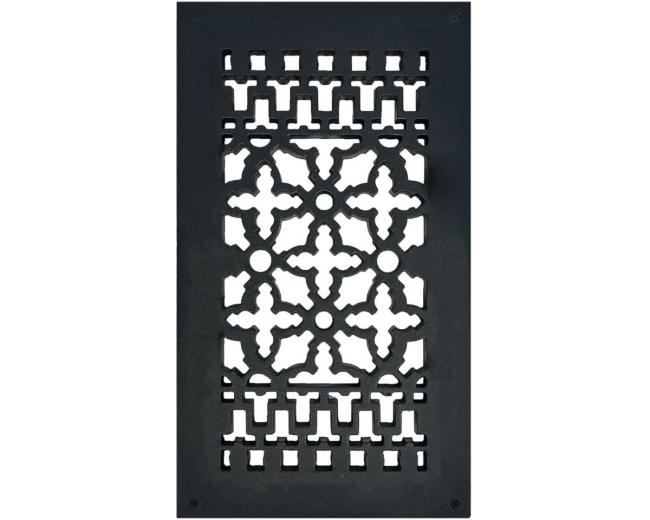 Decorative Grilles & Registers |  Cast Iron Grille with Screws and Holes – 12x6in. (Black) Decorative Grilles & Registers Decorative Grilles & Registers