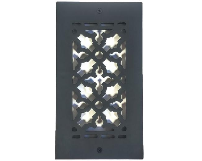 Decorative Grilles & Registers |  Cast Iron Grille with Screws and Holes – 8x4in. (Black) Decorative Grilles & Registers Decorative Grilles & Registers