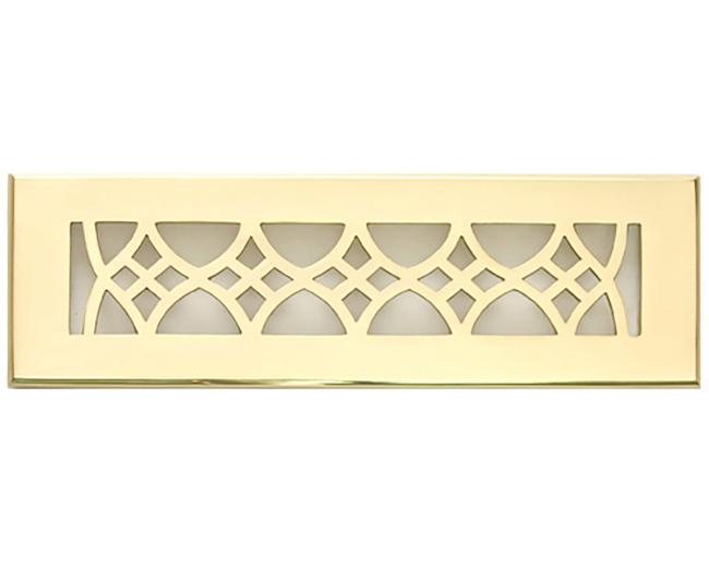 Decorative Grilles & Registers |  Floor Register – 12 x 2-1/4in. (Polished Brass Lacquered) Decorative Grilles & Registers Decorative Grilles & Registers