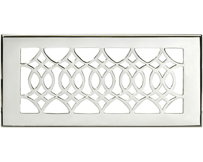 Decorative Grilles & Registers |  Floor Register – 12 x 4in. (Polished Nickel) Decorative Grilles & Registers Decorative Grilles & Registers