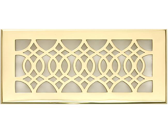 Decorative Grilles & Registers |  Wall Register – 10 x 4in. (Polished Brass Lacquered) Decorative Grilles & Registers Decorative Grilles & Registers