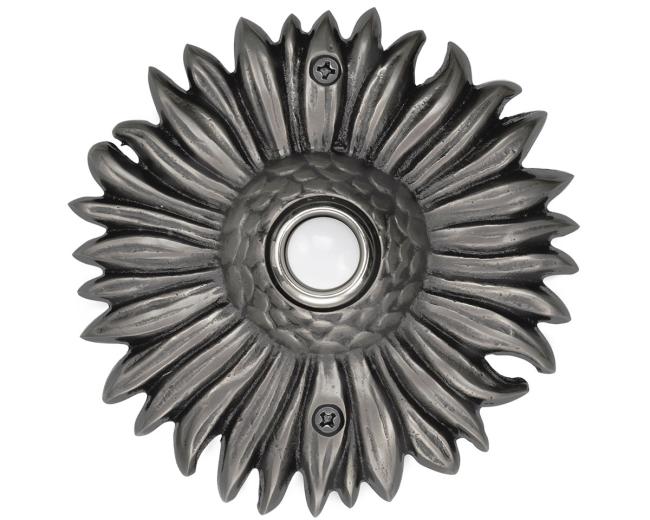 Doorbell Buttons |  Solid Brass Sunflower Doorbell Button Doorbell Buttons Black/Brass-Antique/Bronze-Oil Rubbed/Pewter