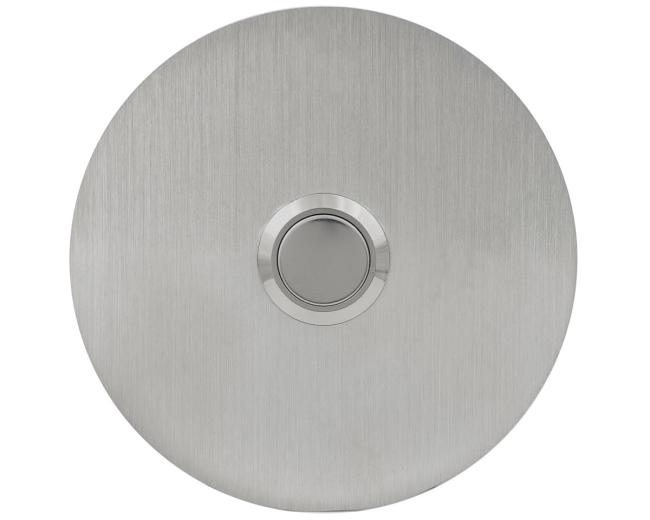 Doorbell Buttons |  Stainless Adhesive Mount Doorbell Button – Round Doorbell (Brushed Stainless Steel) Doorbell Buttons Doorbell Buttons