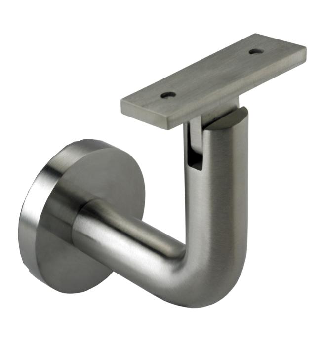 Handrail & Arm Rail Brackets |  Stainless Steel Curved Handrail Bracket (Satin Stainless Steel) Handrail & Arm Rail Brackets Handrail & Arm Rail Brackets