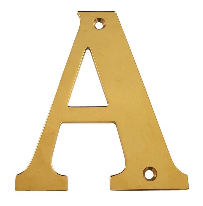 House Numbers, Letters & Address Plaques |  4″ (102mm) Solid Brass House Letters – (PVD Polished Brass) Home House Numbers, Letters & Address Plaques