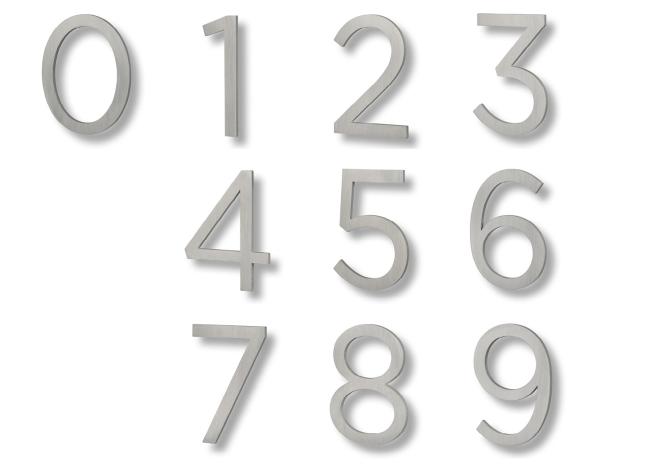 House Numbers, Letters & Address Plaques |  6″ (152mm) Floating Aluminum House Numbers – (Brushed Aluminum) Home House Numbers, Letters & Address Plaques