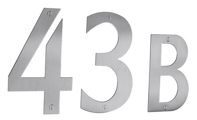 House Numbers, Letters & Address Plaques |  6″ (152mm) House Numbers – (Brushed Stainless Steel) Home House Numbers, Letters & Address Plaques