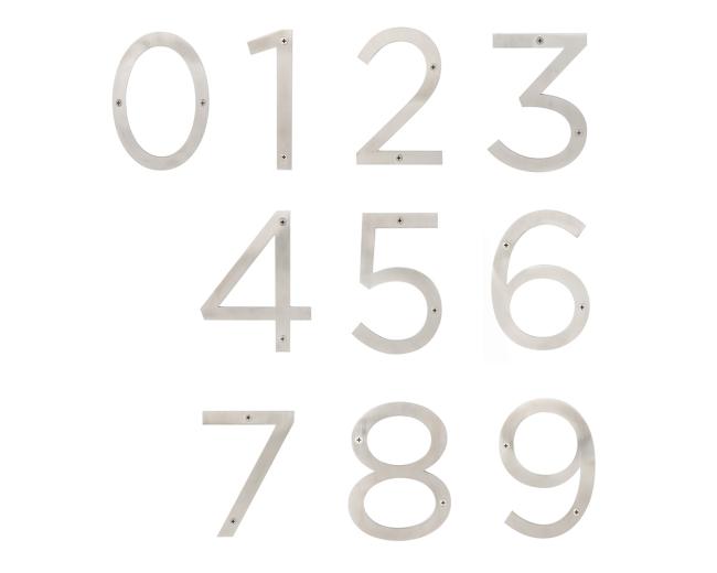 House Numbers, Letters & Address Plaques |  6″ (152mm) Modern Stainless Steel House Numbers – (Satin Stainless) Home House Numbers, Letters & Address Plaques