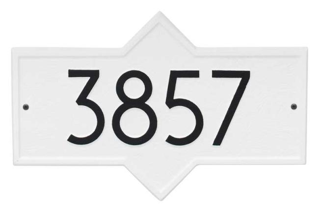 House Numbers, Letters & Address Plaques |  Hampton Modern Address Plaque Home Aged Bronze-Gold/Black-Silver/Coastal Clay/Coastal Green/Oil Rubbed Bronze/Pewter-Silver/White-Black