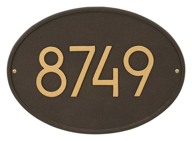 House Numbers, Letters & Address Plaques |  Hawthorne Modern Address Plaque Home Aged Bronze-Gold/Black-Silver/Coastal Clay/Coastal Green/Oil Rubbed Bronze/Pewter-Silver/White-Black