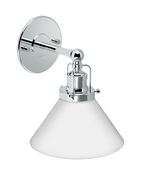 Lighting Sconces |  Cafe Single Light Sconce (Polished Chrome) Home Lighting Sconces