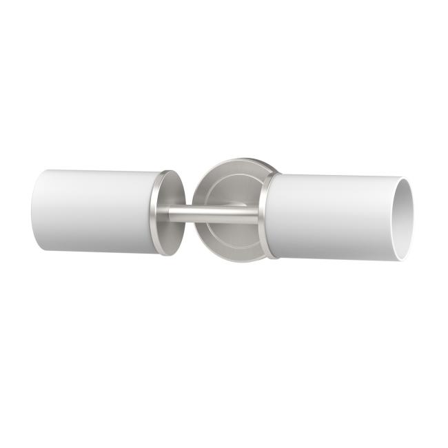 Lighting Sconces |  Latitude II Double Light Sconce (Satin Nickel) Home Lighting Sconces