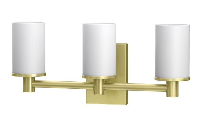 Lighting Sconces |  Latitude II Triple Light Sconce (Brushed Brass) Home Lighting Sconces