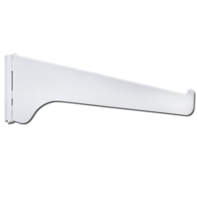 Shelf Brackets & Supports |  12″ (305mm)  Single Slot Shelf Bracket – EACH (White) Home Shelf Brackets & Supports