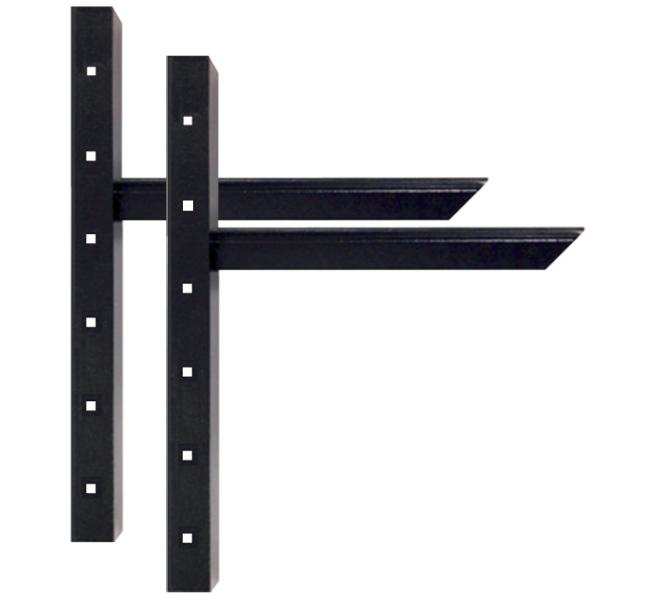 Shelf Brackets & Supports |  20″ (508mm) x 9″ (229mm) Concealed Extended Bracket – PAIR (Black) Home Shelf Brackets & Supports