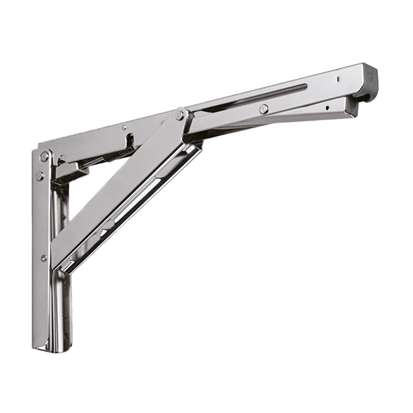 Shelf Brackets & Supports |  304 Stainless Steel 12-1/2″ (318mm) Extra Heavy-Duty Folding Bracket with Soft-Close – EACH (Electro Polished) Home Shelf Brackets & Supports