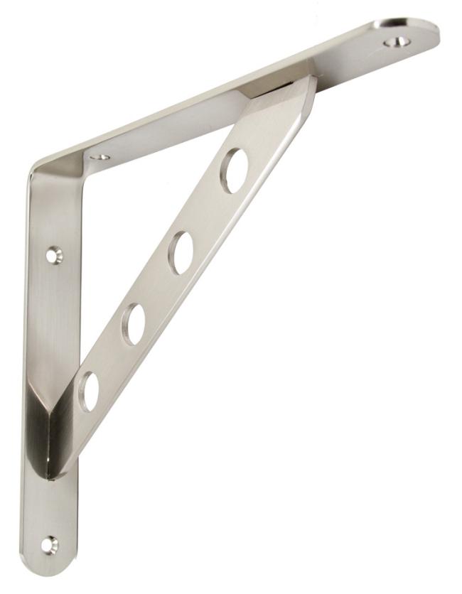 Shelf Brackets & Supports |  9-13/16″ (249mm) Multi-functional Shelf Bracket  – EACH (Satin Nickel) Closet Organizers & Accessories Closet Organizers & Accessories