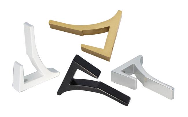 Shelf Brackets & Supports |  “The Shelf Clip” Shelf Brackets – For 3/8″ to 1/2″ Thick Glass/Shelf – PAIR Home Black-Matte/Brass-Satin/Chrome-Satin/White