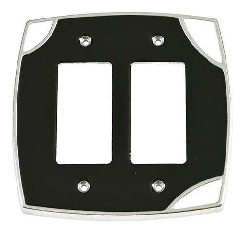 Switch Plates & Outlet Covers |  Double GFI/Paddle Switchplate Cover (Black/White) Home Switch Plates & Outlet Covers