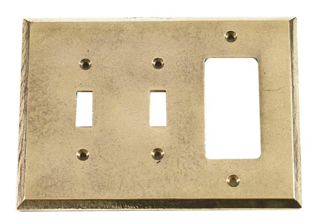 Switch Plates & Outlet Covers |  Double Toggle and Single GFI/Paddle Switch Cover (Natural Bronze) Home Switch Plates & Outlet Covers