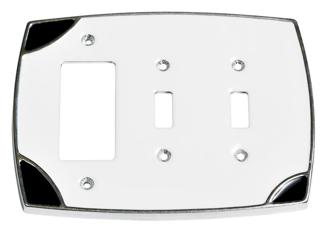 Switch Plates & Outlet Covers |  Double Toggle and Single GFI/Paddle Switch Cover (White/Black) Home Switch Plates & Outlet Covers