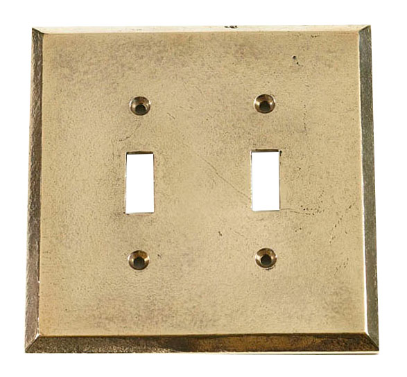 Switch Plates & Outlet Covers |  Double Toggle Switch Cover (Natural Bronze) Home Switch Plates & Outlet Covers