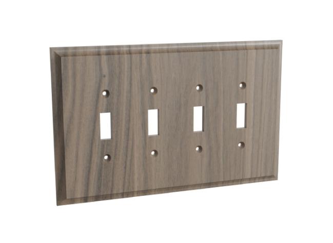 Switch Plates & Outlet Covers |  Finishing Touches Quad Light Switch Plate Home Switch Plates & Outlet Covers