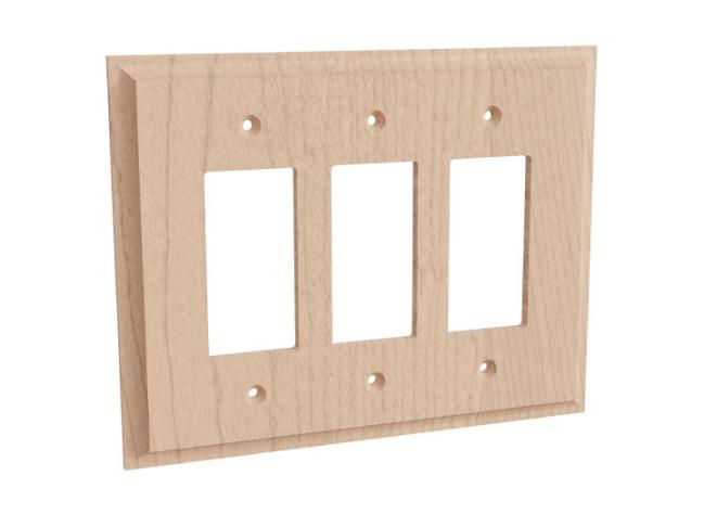 Switch Plates & Outlet Covers |  Finishing Touches Triple GFI/Paddle Switch Plate Home Switch Plates & Outlet Covers