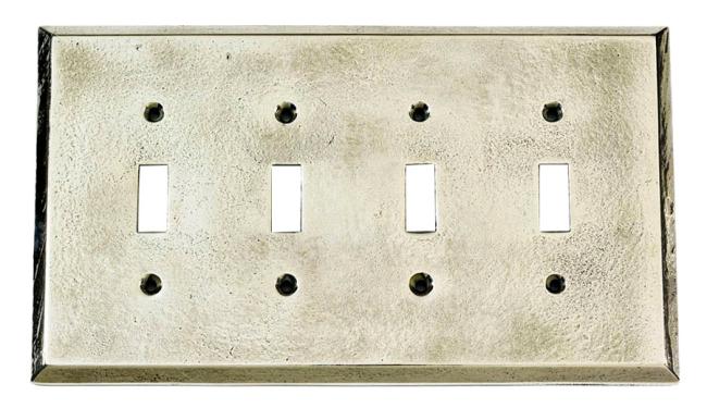 Switch Plates & Outlet Covers |  Quadruple Toggle Switchplate Cover (White Bronze) Home Switch Plates & Outlet Covers